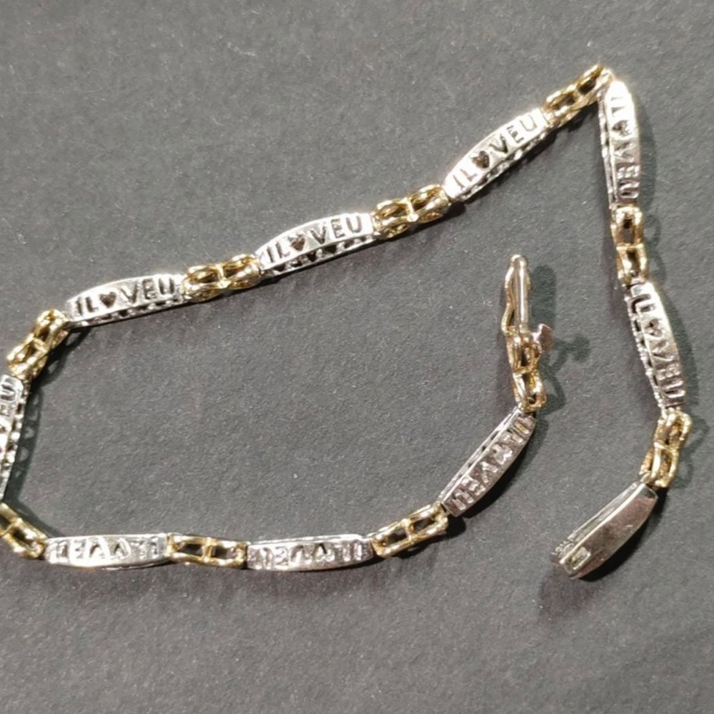 Heng Ngai 10K solid two tone Diamond bracelet. Barely worn. Great condition!